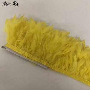 5 metrov kožená ružová nadýchaná stuha z pierok marabu, 10-15 cm, ozdoba z morčacieho pierka na karnevalové kostýmy, 10-15 cm