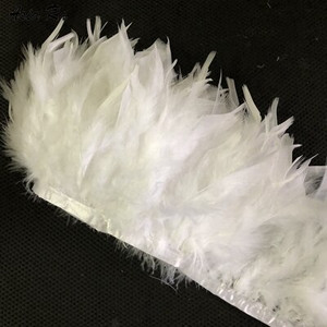 5 metrov kožená ružová nadýchaná stuha z pierok marabu, 10-15 cm, ozdoba z morčacieho pierka na karnevalové kostýmy, 10-15 cm