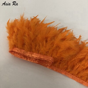 5 metrov kožená ružová nadýchaná stuha z pierok marabu, 10-15 cm, ozdoba z morčacieho pierka na karnevalové kostýmy, 10-15 cm