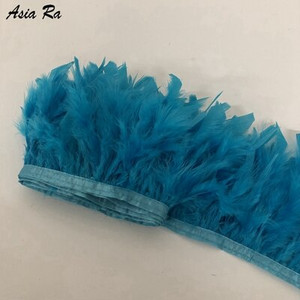 5 metrov kožená ružová nadýchaná stuha z pierok marabu, 10-15 cm, ozdoba z morčacieho pierka na karnevalové kostýmy, 10-15 cm