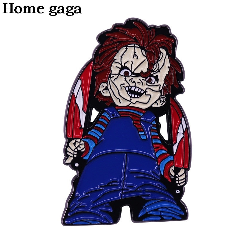 D3465 Homegaga Õudusfilmid Punk Emaili Nõelad Pross Mehed Naiste Metallist Reväärinõel Seljakotid Märg Ehted Kingitused sõpradele