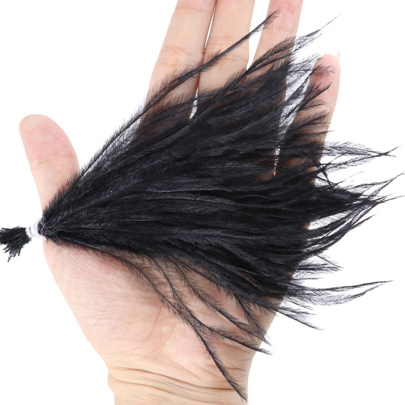 100 ΤΕΜ/Μέγεθος παρτίδας 10-15 15-18 εκ. Υπέροχα, μαλακά βαμμένα, πολύχρωμα πακέτα με κορδόνια από φυσικό φτερό στρουθοκαμήλου για φόρεμα 19 διαθέσιμα χρώματα