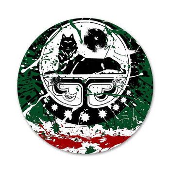 Флаг на Чечения Арт Икони Щифтове Декорация на значки Брошки Метални значки за дрехи Декорация на раница 58 мм