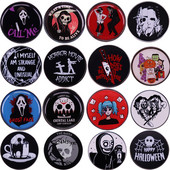 C3568 Хелоуин Филм на ужасите Емайлирана игла Игли за ревери Раници Мъже Дамски брошки върху дрехи Куфарче Значки Бижута Украсете