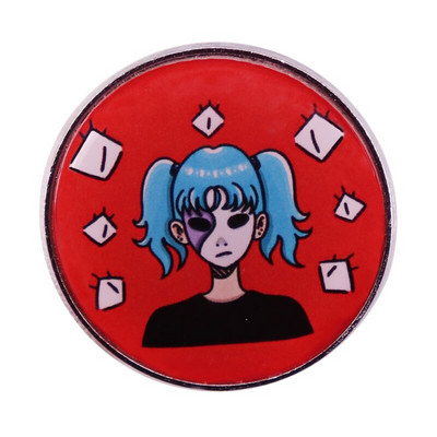 C3568 Хелоуин Филм на ужасите Емайлирана игла Игли за ревери Раници Мъже Дамски брошки върху дрехи Куфарче Значки Бижута Украсете