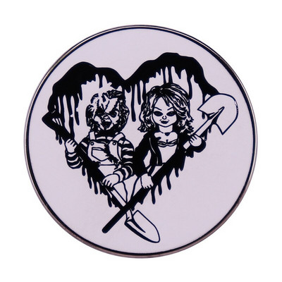 C3568 Хелоуин Филм на ужасите Емайлирана игла Игли за ревери Раници Мъже Дамски брошки върху дрехи Куфарче Значки Бижута Украсете