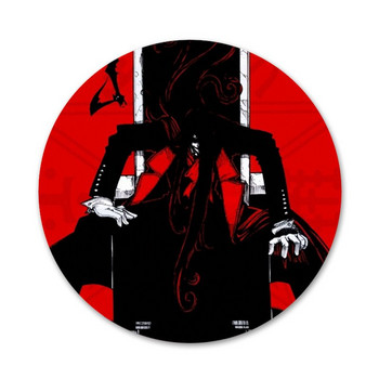 58 мм аниме Hellsing Alucard Fan Икони Щифтове Декорация на значки Брошки Метални значки за украса на раница
