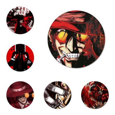 58 χιλιοστά Anime Hellsing Alucard Fan Icons Καρφίτσες Διακόσμηση σημάτων Καρφίτσες Μεταλλικές κονκάρδες για διακόσμηση σακιδίου πλάτης