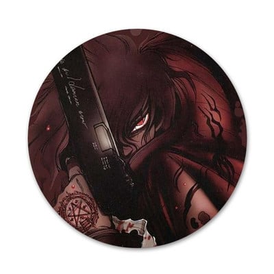 58mm Anime Hellsing Alucard Ikony fanúšikov Špendlíky Odznak Dekorácia Brošne Kovové Odznaky Na Dekoráciu Batohu