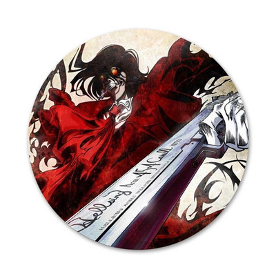58mm Anime Hellsing Alucard Ikony fanúšikov Špendlíky Odznak Dekorácia Brošne Kovové Odznaky Na Dekoráciu Batohu