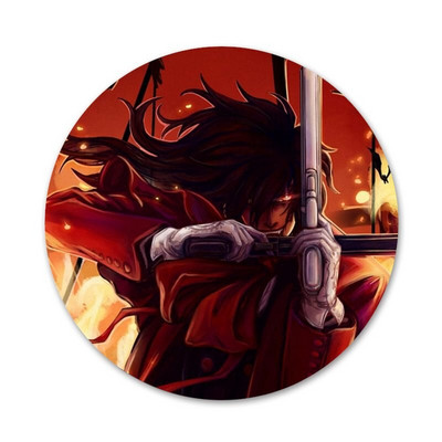 58mm Anime Hellsing Alucard Ikony fanúšikov Špendlíky Odznak Dekorácia Brošne Kovové Odznaky Na Dekoráciu Batohu