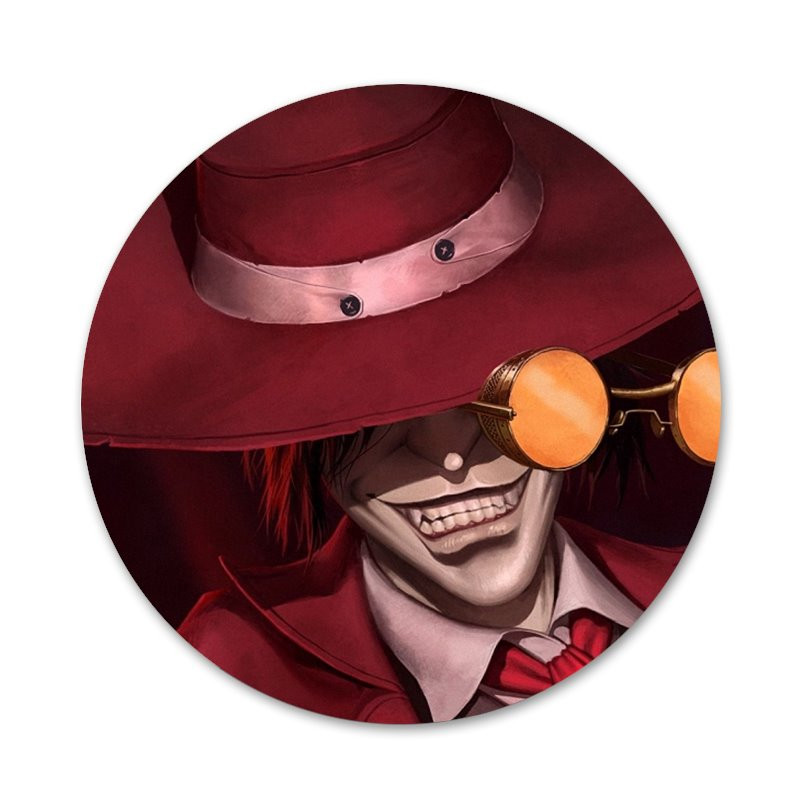 58mm Anime Hellsing Alucard Ikony fanúšikov Špendlíky Odznak Dekorácia Brošne Kovové Odznaky Na Dekoráciu Batohu