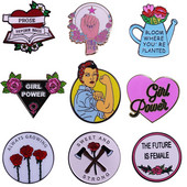 D3187 Homegaga Feministlik pross ja emailnõelad metallist moeehted reväärinõelad rinnamärgi tarvikud Kingitus naistele