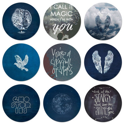 58mm Luxury Ghost Stories Coldplay Icons Καρφίτσες Διακόσμηση σημάτων Καρφίτσες Μεταλλικές κονκάρδες για διακόσμηση σακιδίων πλάτης