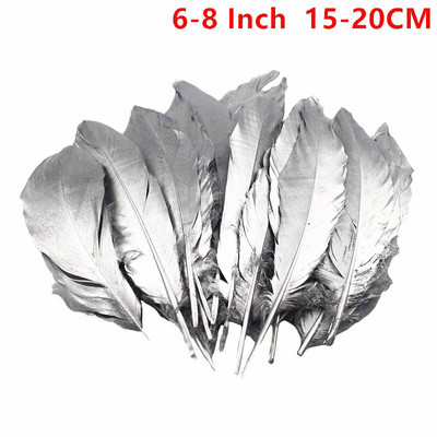 Comerț en-gros cu sclipici Aur Argintiu Pene de gâscă/rață scufundate pentru meșteșuguri Accesorii de bijuterii Îmbrăcăminte DIY Decorare nuntă Pene