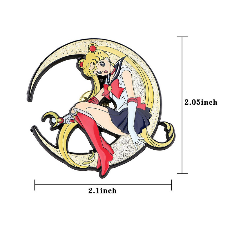 AD1957 Kawaii Girl Drăguț Amuzant Creativ Animație Metal Desene Animat Email Broșă Ace insignă Ace de revere Metal Bijuterii de modă