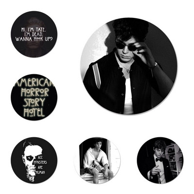 Evan Peters coque μαύρο Badge καρφίτσα καρφίτσα Αξεσουάρ για ρούχα Σακίδιο πλάτης Διακόσμηση δώρο 58mm