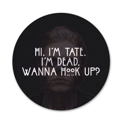 Evan Peters coque μαύρο Badge καρφίτσα καρφίτσα Αξεσουάρ για ρούχα Σακίδιο πλάτης Διακόσμηση δώρο 58mm
