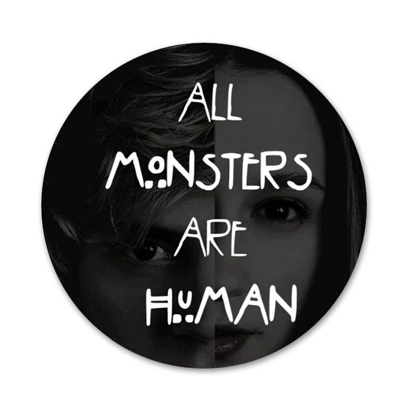 Evan Peters coque μαύρο Badge καρφίτσα καρφίτσα Αξεσουάρ για ρούχα Σακίδιο πλάτης Διακόσμηση δώρο 58mm