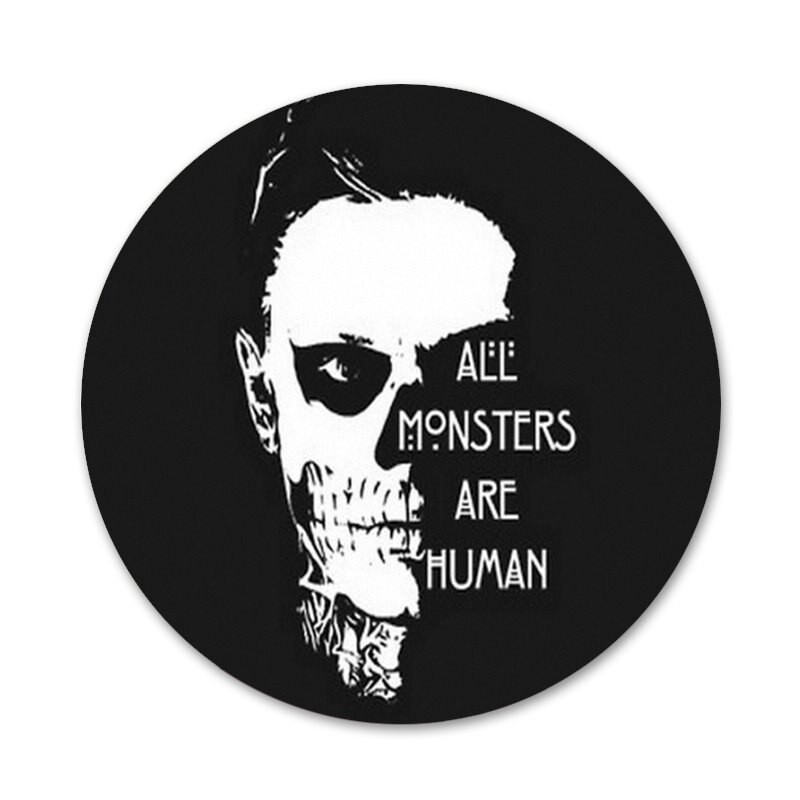 Evan Peters coque μαύρο Badge καρφίτσα καρφίτσα Αξεσουάρ για ρούχα Σακίδιο πλάτης Διακόσμηση δώρο 58mm