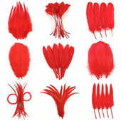 20 buc. pene roșii de fazan pentru apărătoare de vise, decorațiuni de gâscă, curcan, pene de struț, accesorii de nuntă, creație de bijuterii