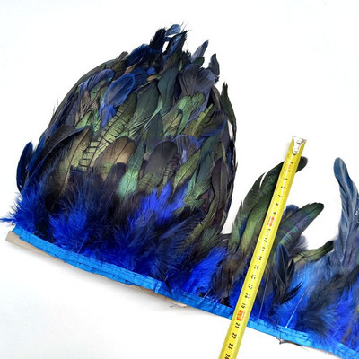 Panglici cu franjuri de pene de coadă de cocoș de pui de 1 metri, pentru accesorii de cusut, decorațiuni de prindere de vise, 13-18 cm.