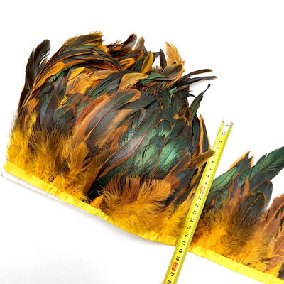 Panglici cu franjuri de pene de coadă de cocoș de pui de 1 metri, pentru accesorii de cusut, decorațiuni de prindere de vise, 13-18 cm.