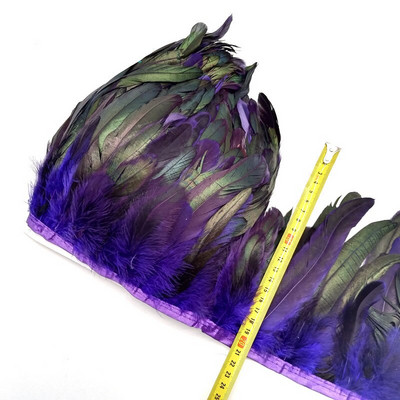 Panglici cu franjuri de pene de coadă de cocoș de pui de 1 metri, pentru accesorii de cusut, decorațiuni de prindere de vise, 13-18 cm.
