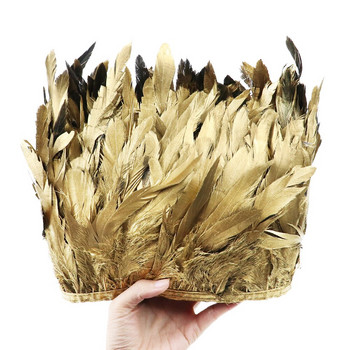 Κομψό χρυσό κόκορα με φτερά 15-20 cm Κορδέλα Αξεσουάρ ραπτικής Φόρεμα/Φούστα Γαμήλια DIY