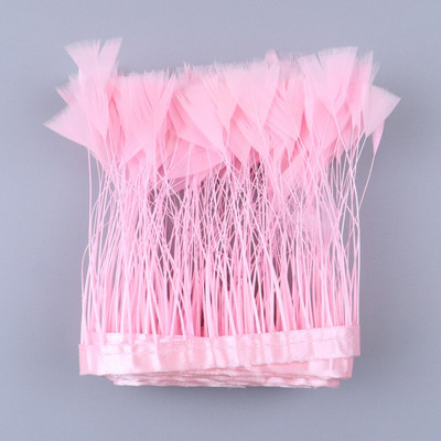 2 metri piele roz de curcan pene tăiate franjuri DIY haine de nuntă Decorare rochie de carnaval Accesorii de cusut Pene Artizanat