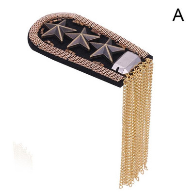 1 buc. ciucuri de epocă, lanț de ciucuri cu cinci stele, insigne pentru umăr, margele, țesătură, epoleți de metal, epoleți, ace militară pe broșă medalie