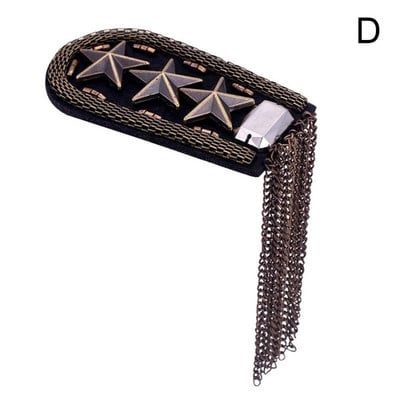1 buc. ciucuri de epocă, lanț de ciucuri cu cinci stele, insigne pentru umăr, margele, țesătură, epoleți de metal, epoleți, ace militară pe broșă medalie