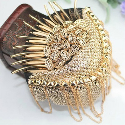 Käsitööna valmistatud kuldne hõbedane epolett ehe tups suur õlg pross kuldne epolett plaaster bleiseri tarvikud, pin