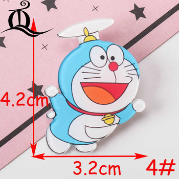 1PC горещи акрилни брошки Карикатура Doraemon Tribe Mix Брошки Раница Студентски дрехи Брошки Игли Чанта Декор Брошка Значки Z49