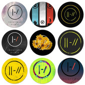 58 mm „Twenty One Pilots“ piktogramos Smeigtukai Ženkliuko dekoravimas Sagės Metaliniai ženkleliai drabužiams Kuprinės papuošimas