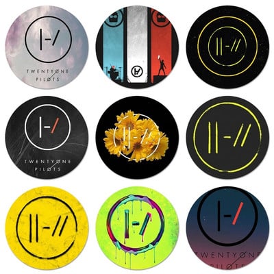 58mm Twenty One Pilots Icons Καρφίτσες Διακοσμητικό σήμα Καρφίτσες Μεταλλικές κονκάρδες για ρούχα Διακόσμηση σακιδίου πλάτης