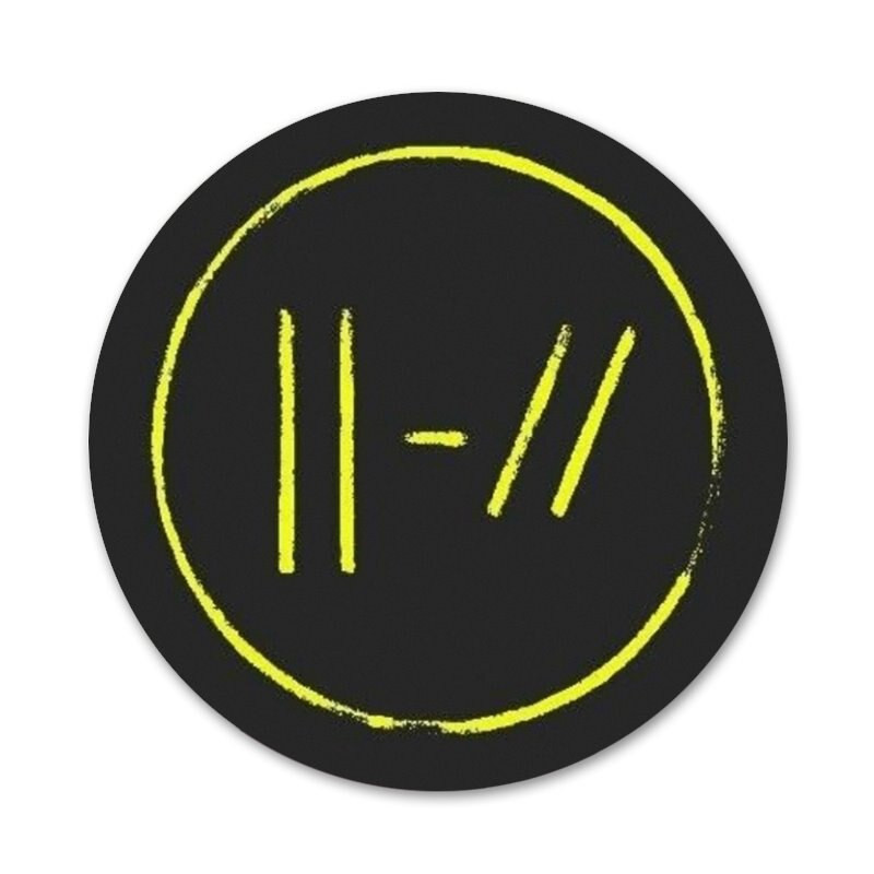 58 mm „Twenty One Pilots“ piktogramos Smeigtukai Ženkliuko dekoravimas Sagės Metaliniai ženkleliai drabužiams Kuprinės papuošimas
