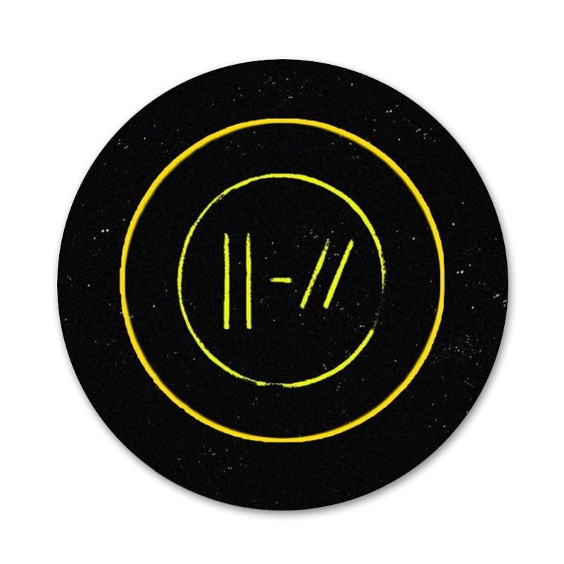 58 mm „Twenty One Pilots“ piktogramos Smeigtukai Ženkliuko dekoravimas Sagės Metaliniai ženkleliai drabužiams Kuprinės papuošimas