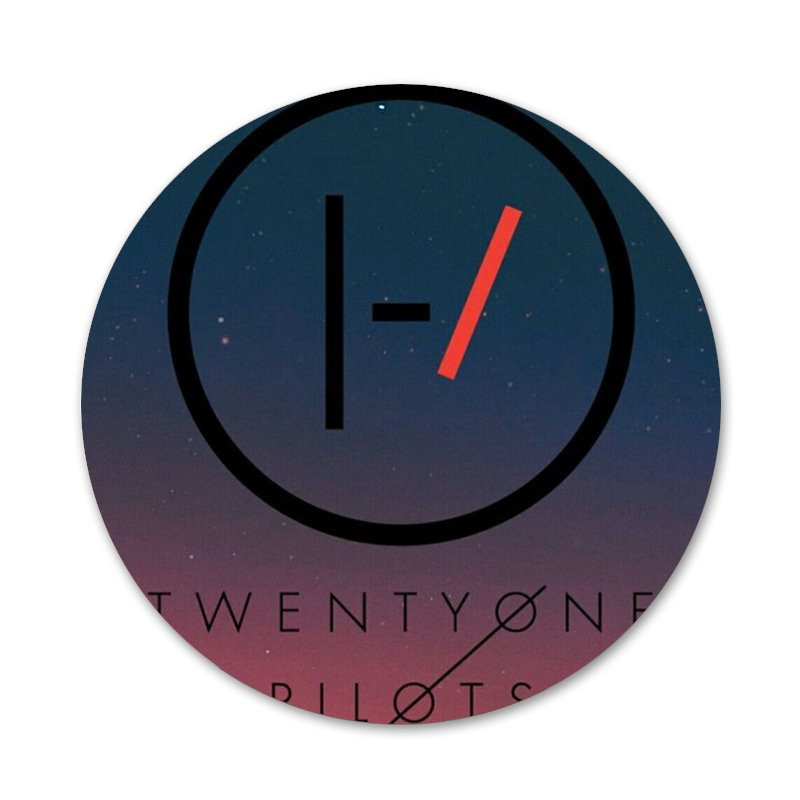 58 mm „Twenty One Pilots“ piktogramos Smeigtukai Ženkliuko dekoravimas Sagės Metaliniai ženkleliai drabužiams Kuprinės papuošimas