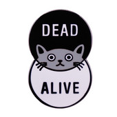 C2084 Dead and alive Cat Аниме Емайлирани щифтове Персонализирани брошки Значка за ревер Раница Декорация Шапки Бижута за деца Приятели Подаръци