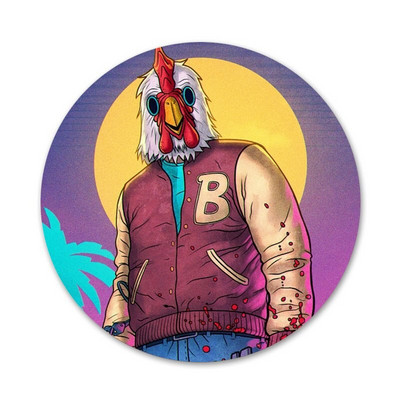 Horúca linka Miami 2 Nesprávne číslo na Steam Sova Ikony Špendlíky Odznak Dekorácia Brošne Kovové odznaky na oblečenie Dekorácia batohu