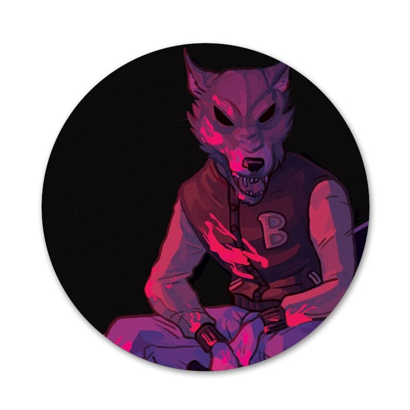 Horúca linka Miami 2 Nesprávne číslo na Steam Sova Ikony Špendlíky Odznak Dekorácia Brošne Kovové odznaky na oblečenie Dekorácia batohu