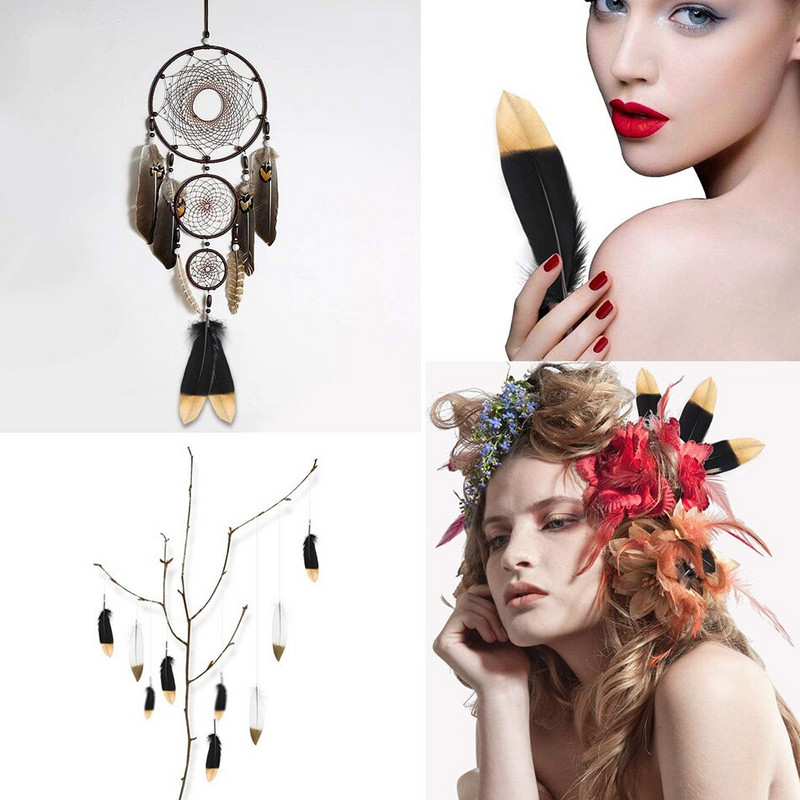 10 buc/lot pene de gâscă de aur de înaltă calitate pentru meșteșuguri Plume Home DIY 15-20cm pene vopsite pentru petrecere bijuterii decorare nuntă