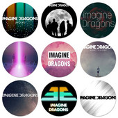 Imagine Dragons Bands Icons Καρφίτσες Διακοσμητικό σήμα Καρφίτσες Μεταλλικές κονκάρδες για ρούχα Διακόσμηση σακιδίου πλάτης