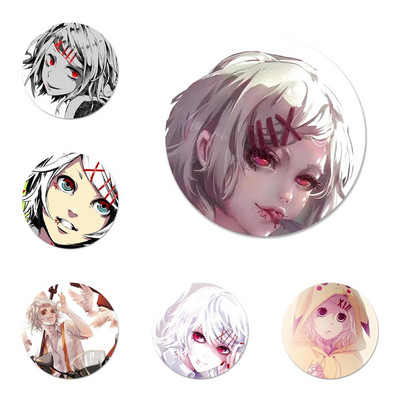 58 χιλιοστά Ιαπωνικά Anime Juzo Suzuya Tokyo Ghouls Icons Καρφίτσες Διακόσμηση σημάτων Καρφίτσες Μεταλλικές κονκάρδες για διακόσμηση σακιδίων πλάτης