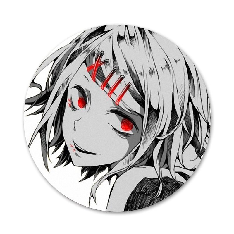 58 χιλιοστά Ιαπωνικά Anime Juzo Suzuya Tokyo Ghouls Icons Καρφίτσες Διακόσμηση σημάτων Καρφίτσες Μεταλλικές κονκάρδες για διακόσμηση σακιδίων πλάτης