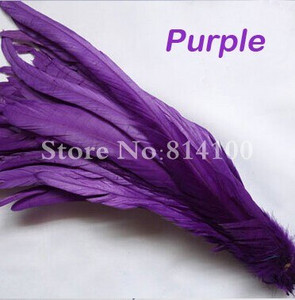 25-45CM Pene Coadă Cocoș 100 buc Pene Cocoș Natural Verde Mentă Maro Bej Îmbrăcăminte DIY Accesorii Bijuterii Performanță Scenică