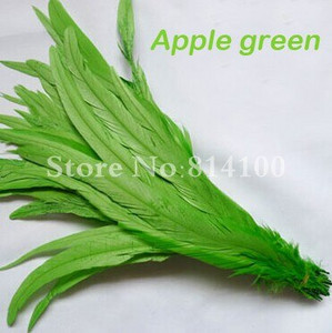 25-45CM Pene Coadă Cocoș 100 buc Pene Cocoș Natural Verde Mentă Maro Bej Îmbrăcăminte DIY Accesorii Bijuterii Performanță Scenică