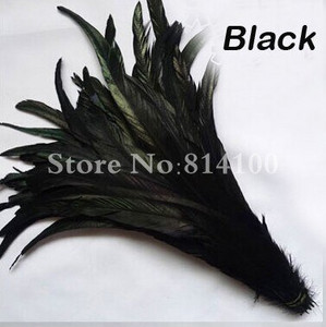 25-45CM Pene Coadă Cocoș 100 buc Pene Cocoș Natural Verde Mentă Maro Bej Îmbrăcăminte DIY Accesorii Bijuterii Performanță Scenică