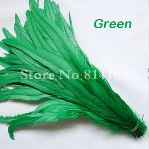 25-45CM Pene Coadă Cocoș 100 buc Pene Cocoș Natural Verde Mentă Maro Bej Îmbrăcăminte DIY Accesorii Bijuterii Performanță Scenică